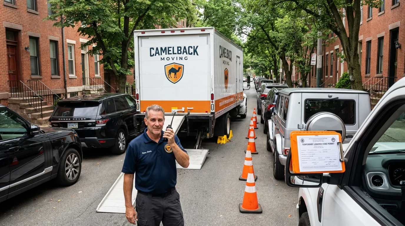 City street loading permit setup in Owings Mills, MD